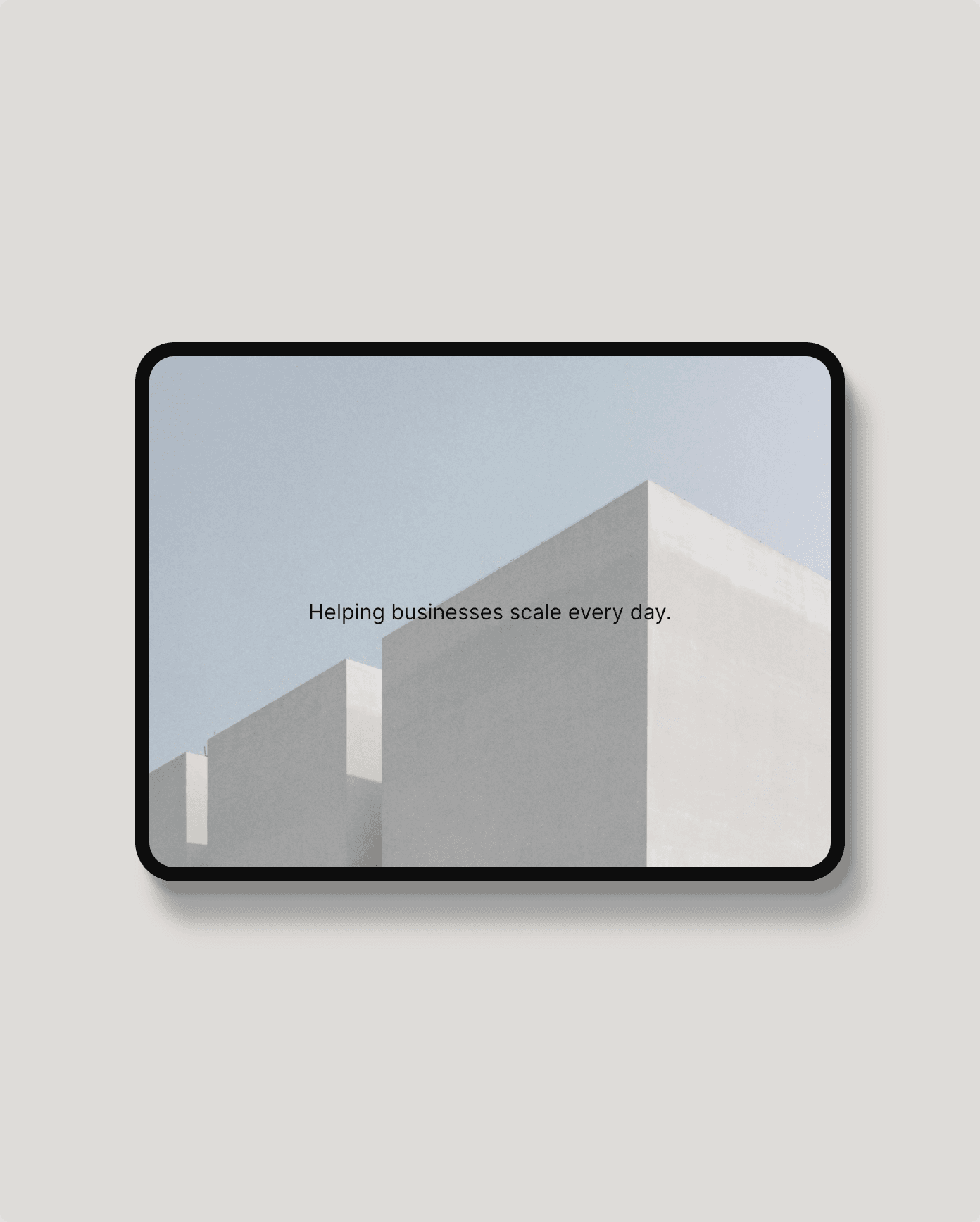 Word Loop plugin for Squarespace — inline looping words over an editorial backdrop, shown on an iPad mockup