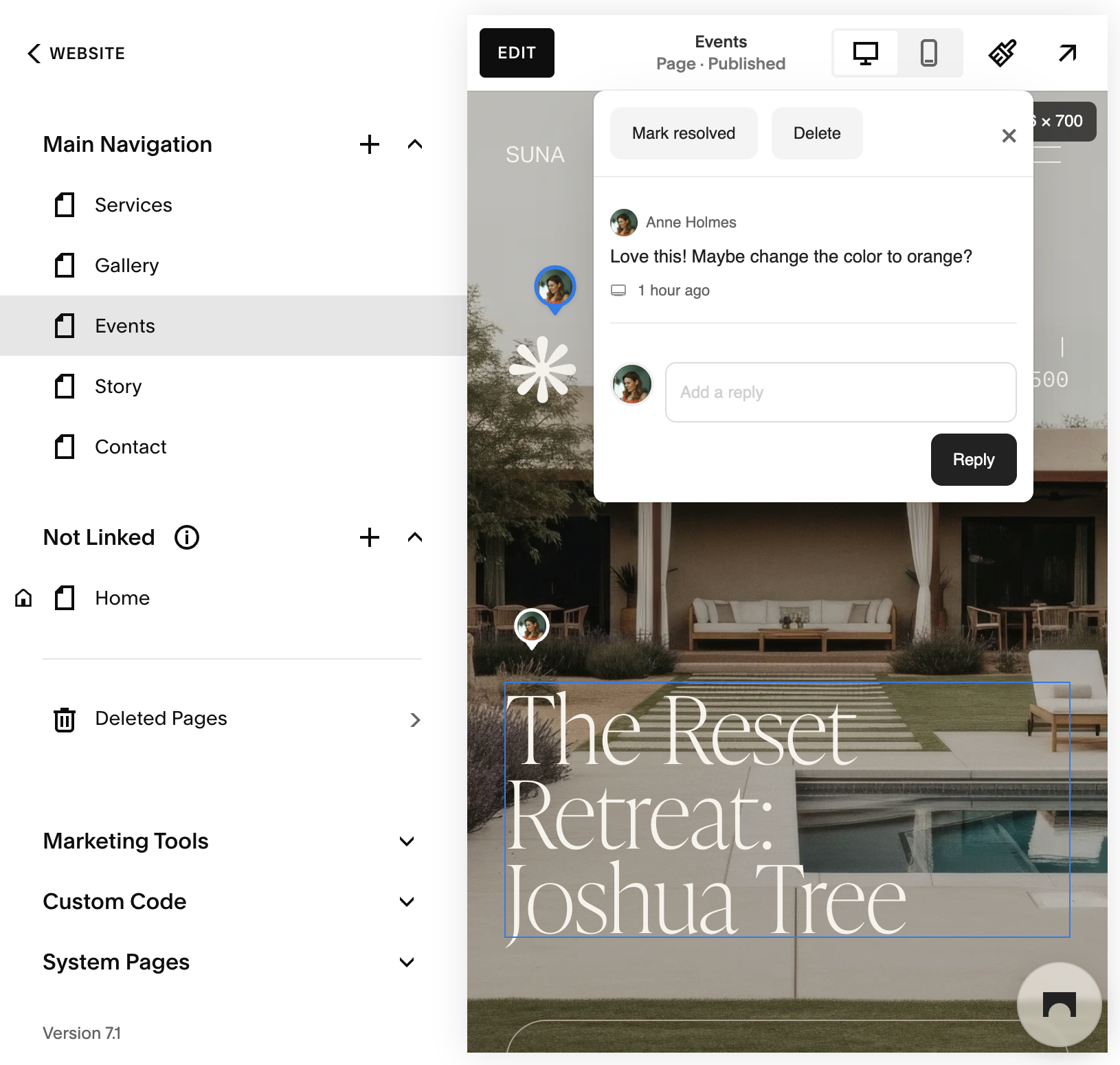 Bridge – a private chat widget for Squarespace clients